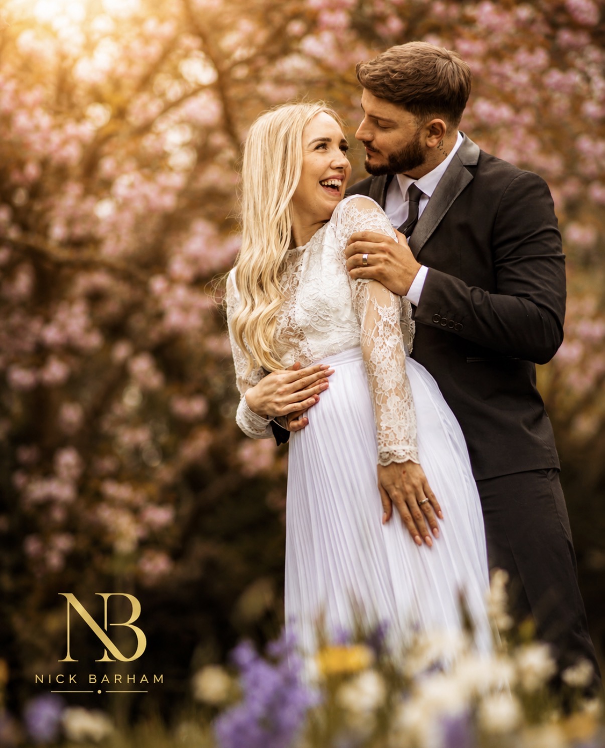Romantic wedding portrait